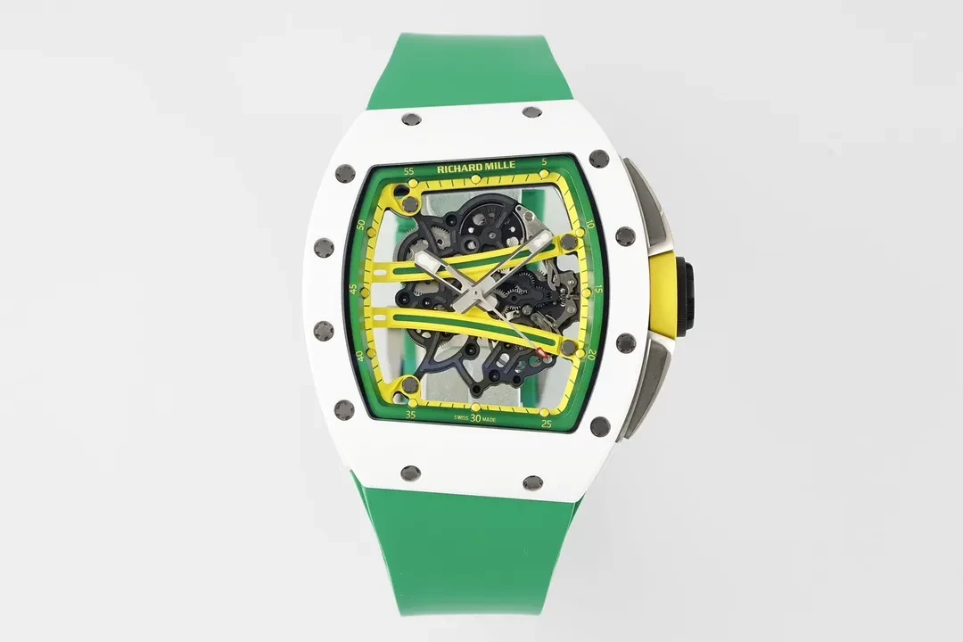 ZF공장 리차드밀 요한 블레이크 RM61-01 화이트 세라믹 그린 러버밴드