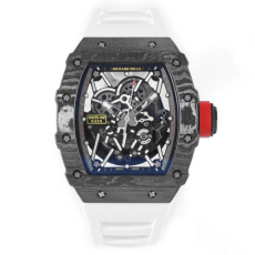 ZF공장 리차드밀 라파엘 나달 블랙 카본 / 화이트 러버밴드 RM35-02