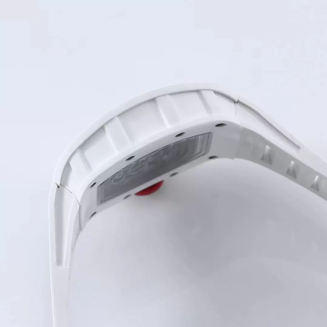 BBR공장 리차드밀 부바왓슨 RM055 화이트 세라믹 케이스 레드 포인트 화이트 밴드