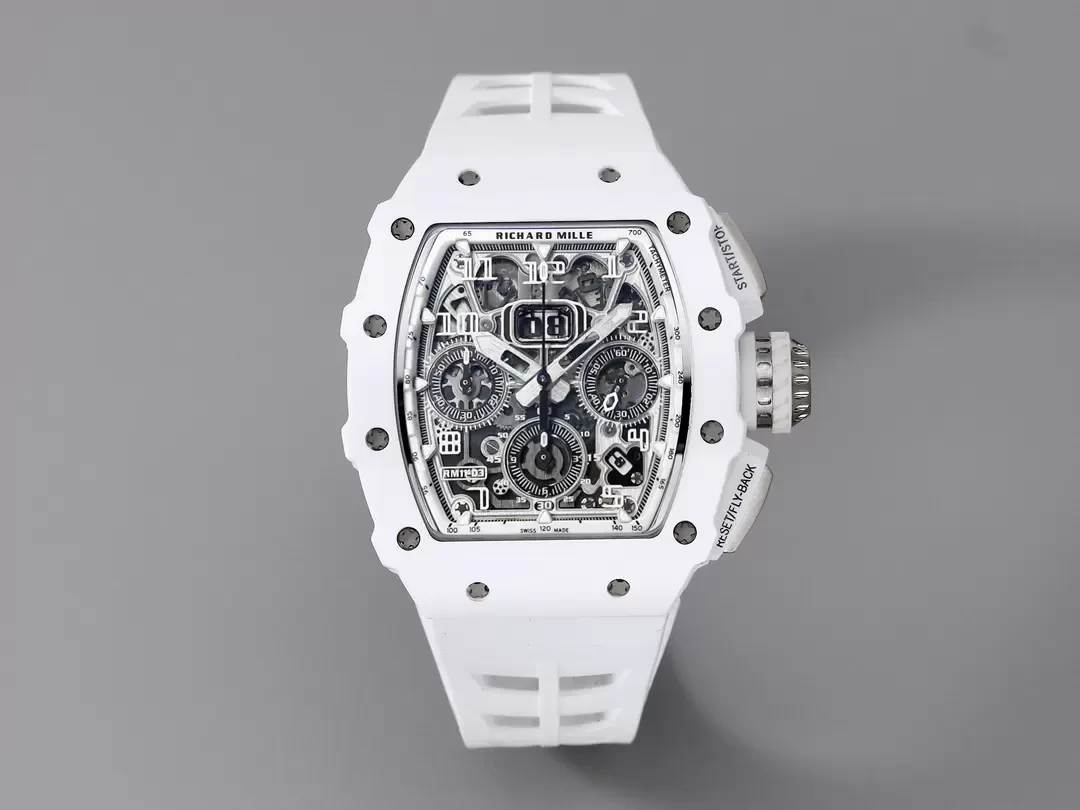 KV공장 리차드밀 르망 화이트 카본 케이스 한정판 / 화이트 러버밴드