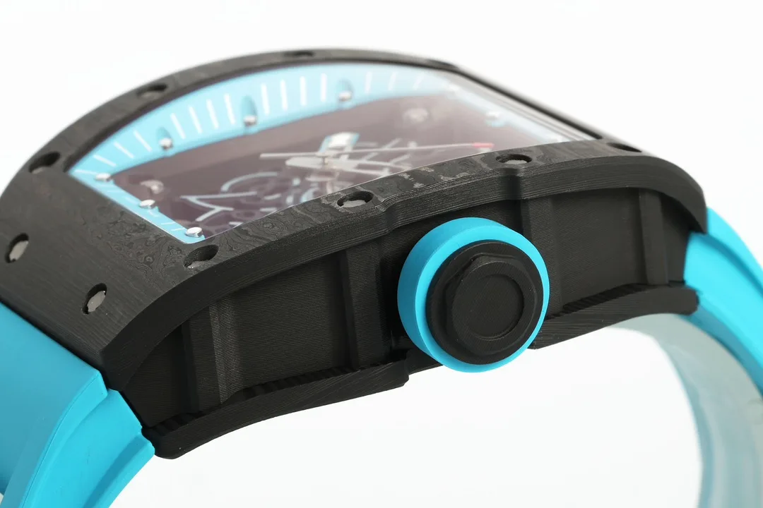 ZF공장 리차드밀부바왓슨 블랙 카본 / 블루 러버밴드 RM-055