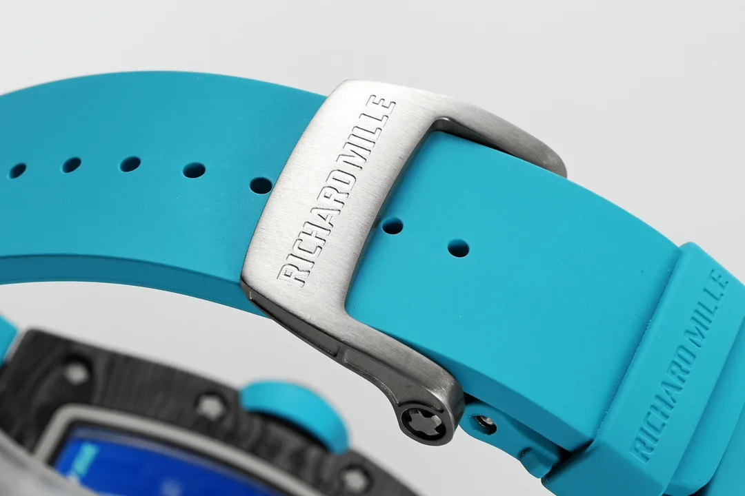 ZF공장 리차드밀부바왓슨 블랙 카본 / 블루 러버밴드 RM-055