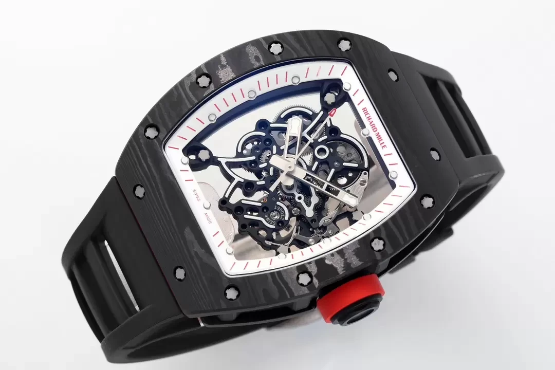 ZF공장 리차드밀 부바왓슨 블랙 카본 / 블랙 러버밴드 RM-055