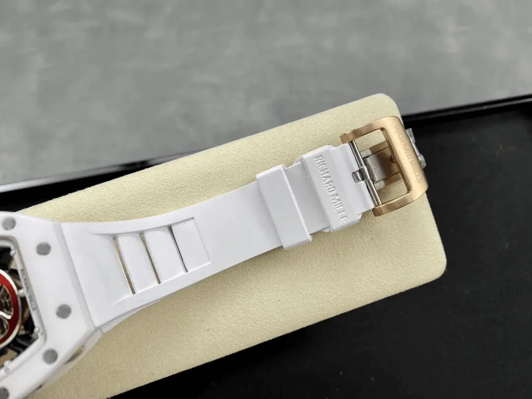 YS공장 리차드밀 RM52-01 화이트 세라믹 레드 스컬 다이얼