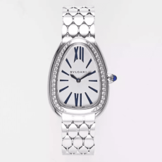 BV공장 불가리 세르펜티 세두토리 스틸 다이아 베젤 화이트 다이얼 103148