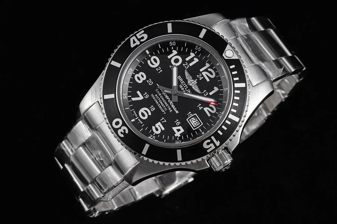 TF공장 브라이틀링 슈퍼 오션 2 블랙 다이얼 44mm A17392D71B1A1