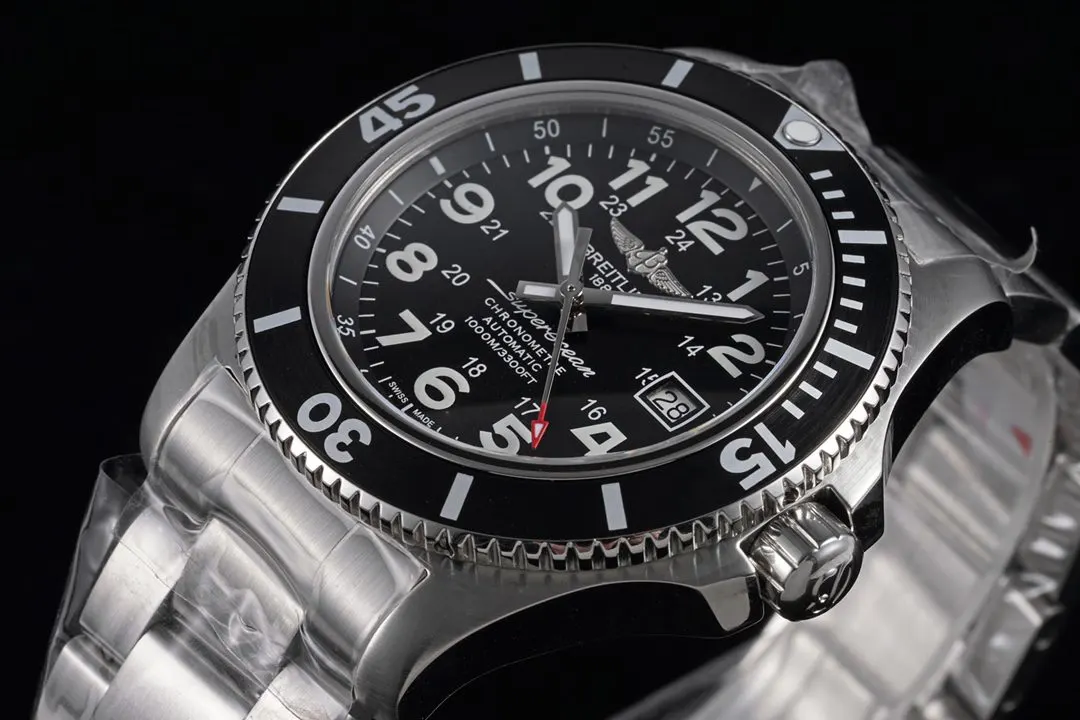 TF공장 브라이틀링 슈퍼 오션 2 블랙 다이얼 44mm A17392D71B1A1