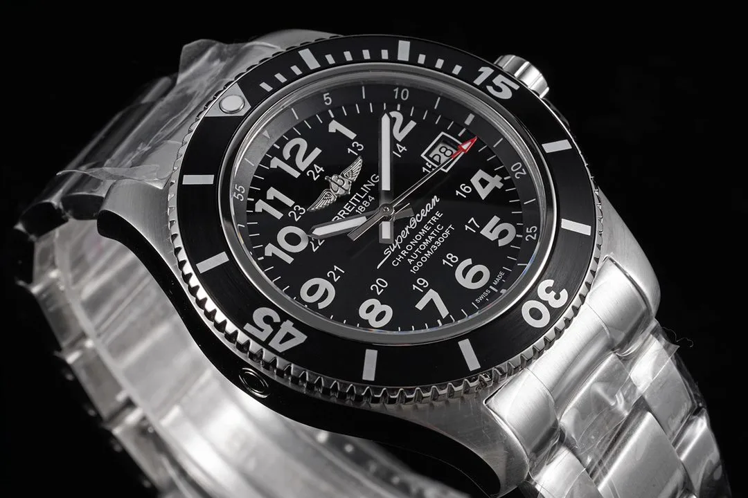 TF공장 브라이틀링 슈퍼 오션 2 블랙 다이얼 44mm A17392D71B1A1