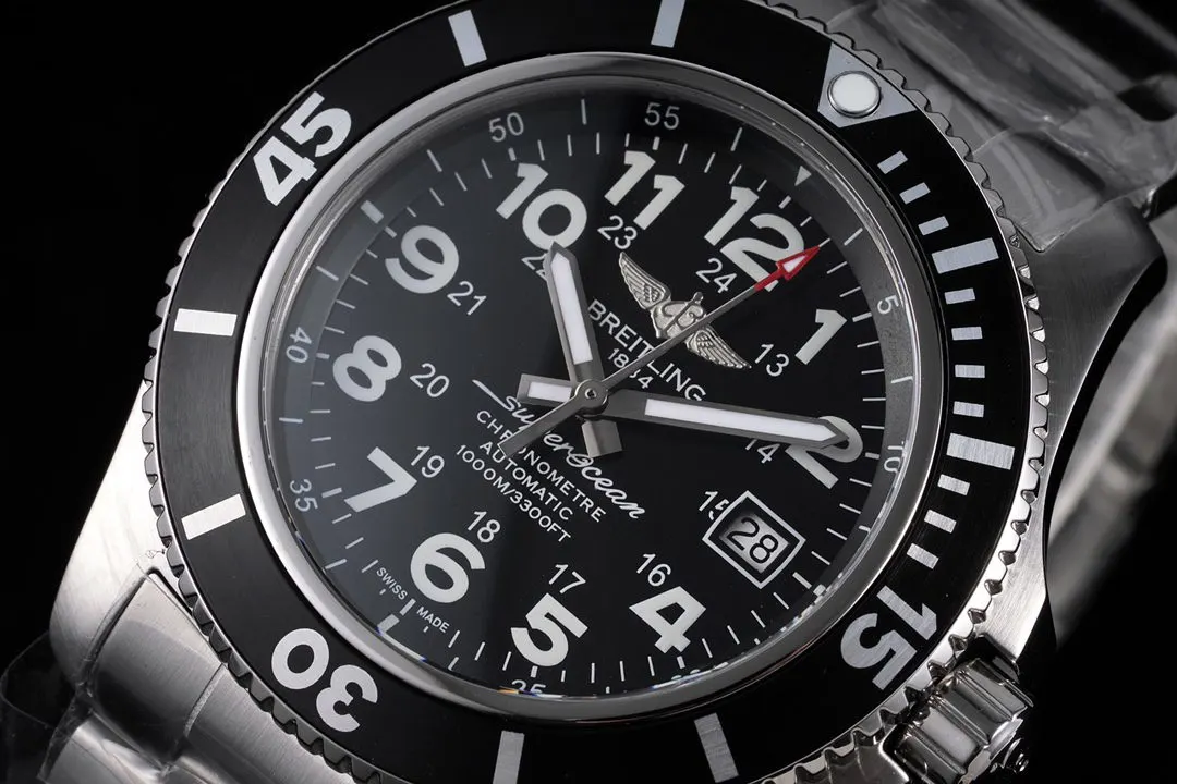 TF공장 브라이틀링 슈퍼 오션 2 블랙 다이얼 44mm A17392D71B1A1