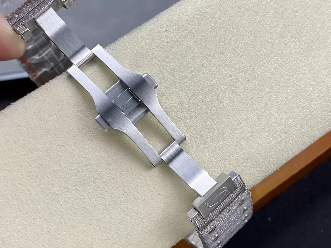 AMG공장 까르띠에 산토스 화이트 다이얼 로즈골드 콤비 버스트 다운 40mm