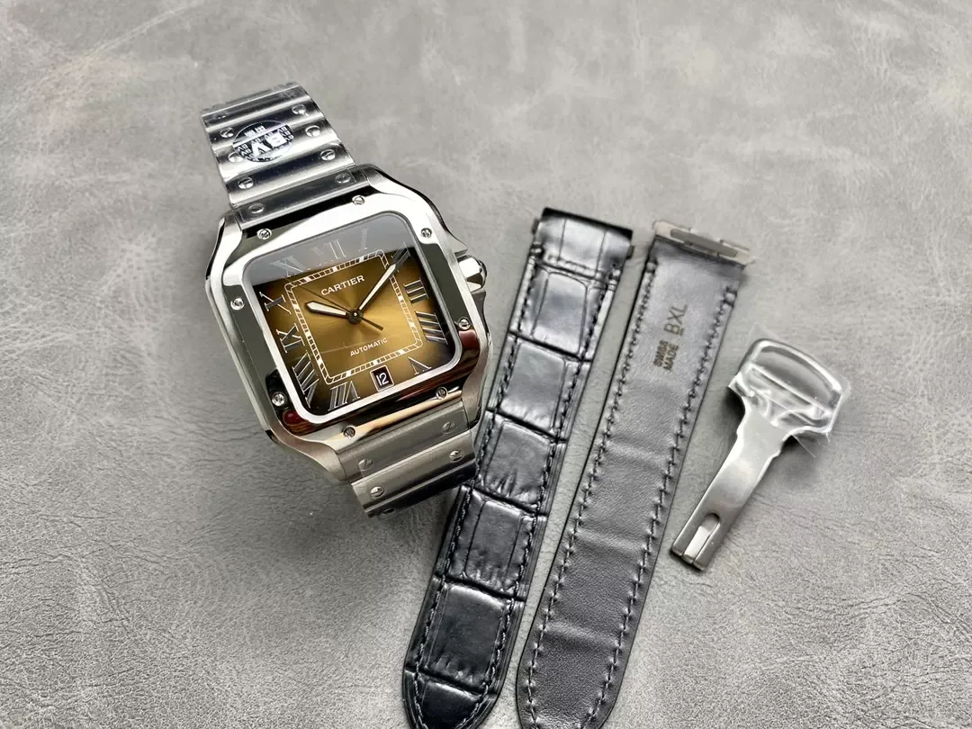 BV공장 까르띠에 산토스 브라운 다이얼 40mm WSSA0064