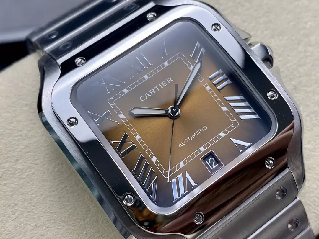BV공장 까르띠에 산토스 브라운 다이얼 40mm WSSA0064