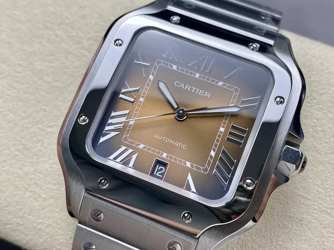 BV공장 까르띠에 산토스 브라운 다이얼 40mm WSSA0064
