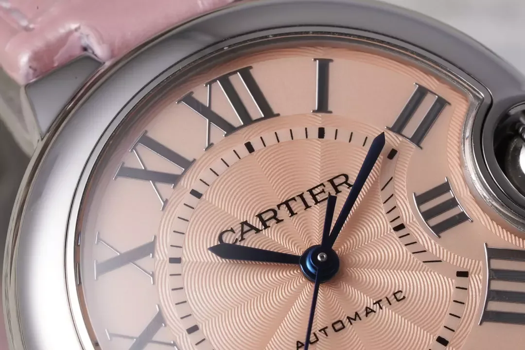 AF공장 까르띠에 발롱 브루 드 스틸 / 핑크 가죽밴드 33mm