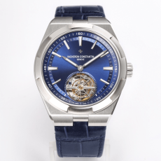 BBR공장 바쉐론 콘스탄틴 오버시즈 뚜르비옹 청판 다이얼 6000V 스틸 가죽 밴드