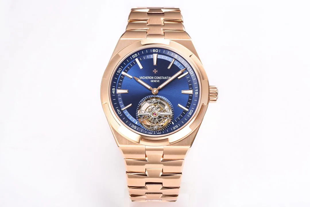 BBR공장 바쉐론 콘스탄틴 오버시즈 뚜르비옹 청판 다이얼 6000V 로즈골드 금통