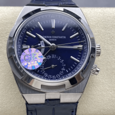 GR공장 바쉐론콘스탄틴 오버시즈 듀얼 타임 7900V 청판 다이얼 스틸 가죽밴드