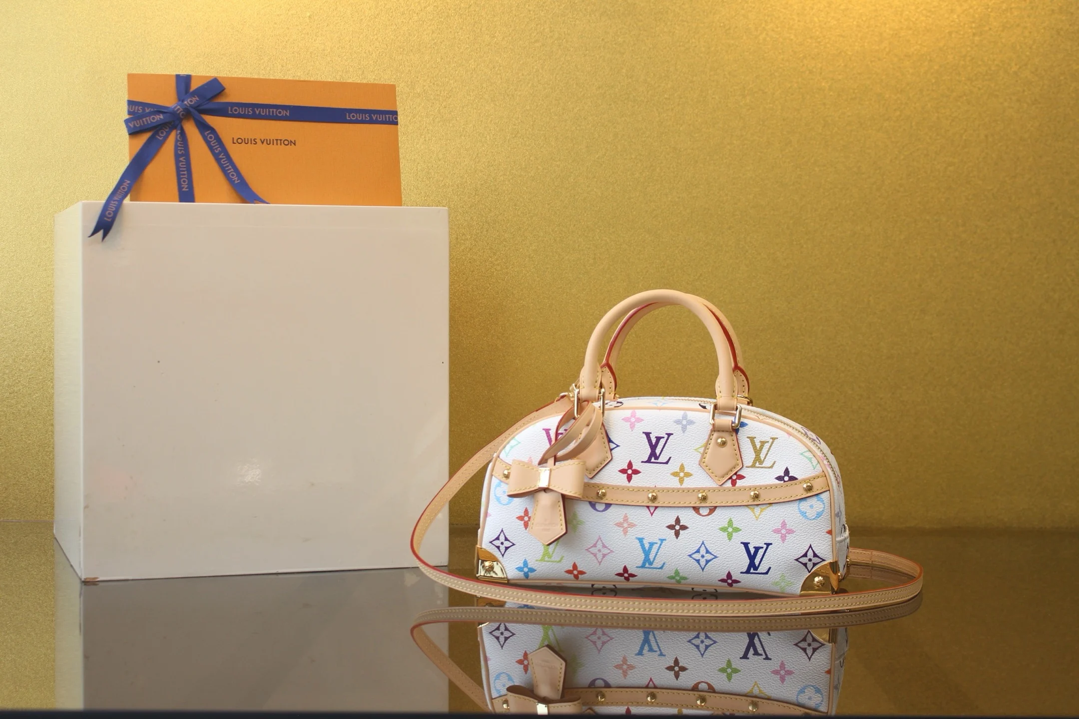 루이비통 x 무라카미 타카시 핸드백 이스트 웨스트 멀티컬러 M13084