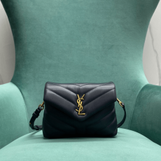 생로랑 모노그램 루루 토이 숄더백 네이비 금장 467072