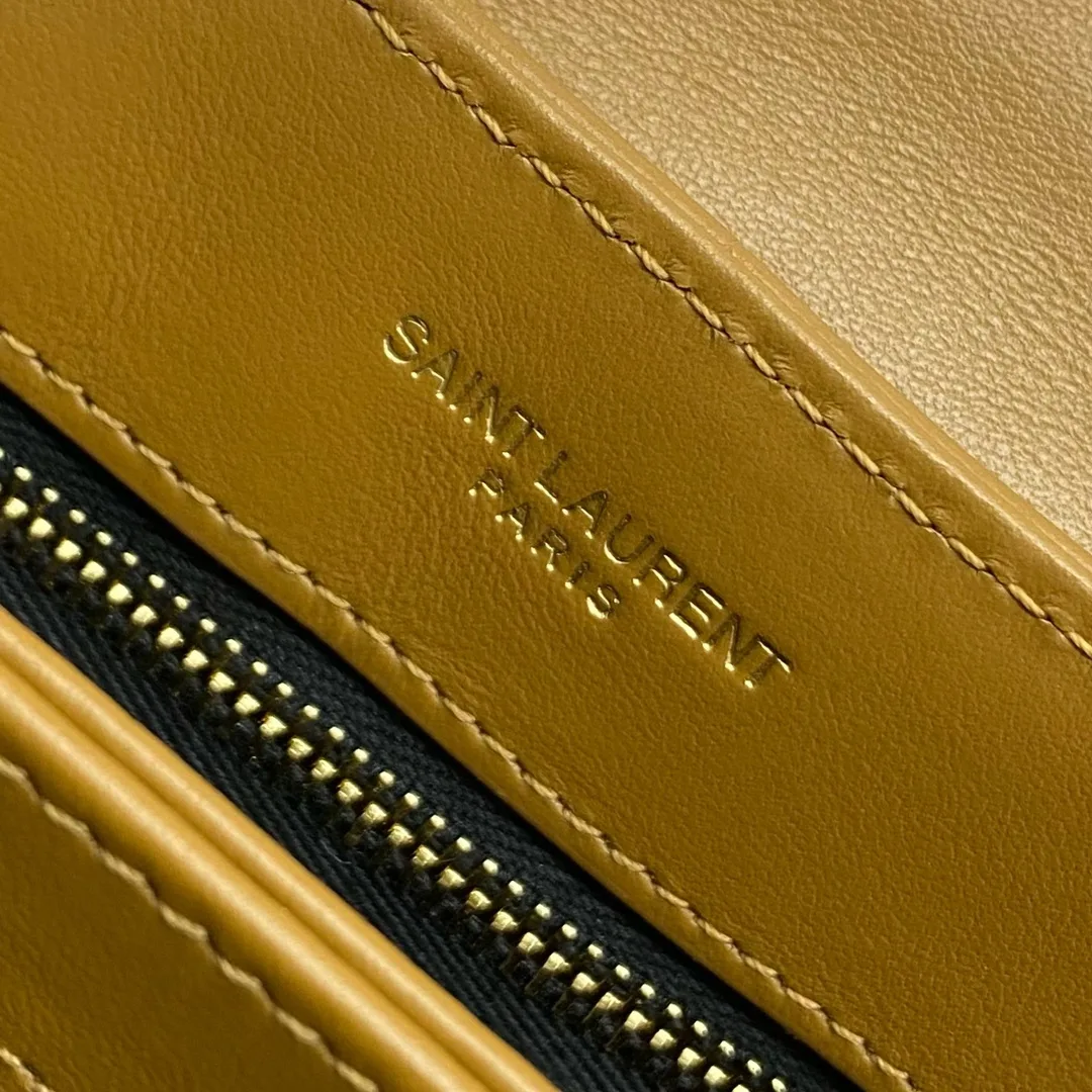 생로랑 모노그램 루루 토이 숄더백 브라운 금장 467072