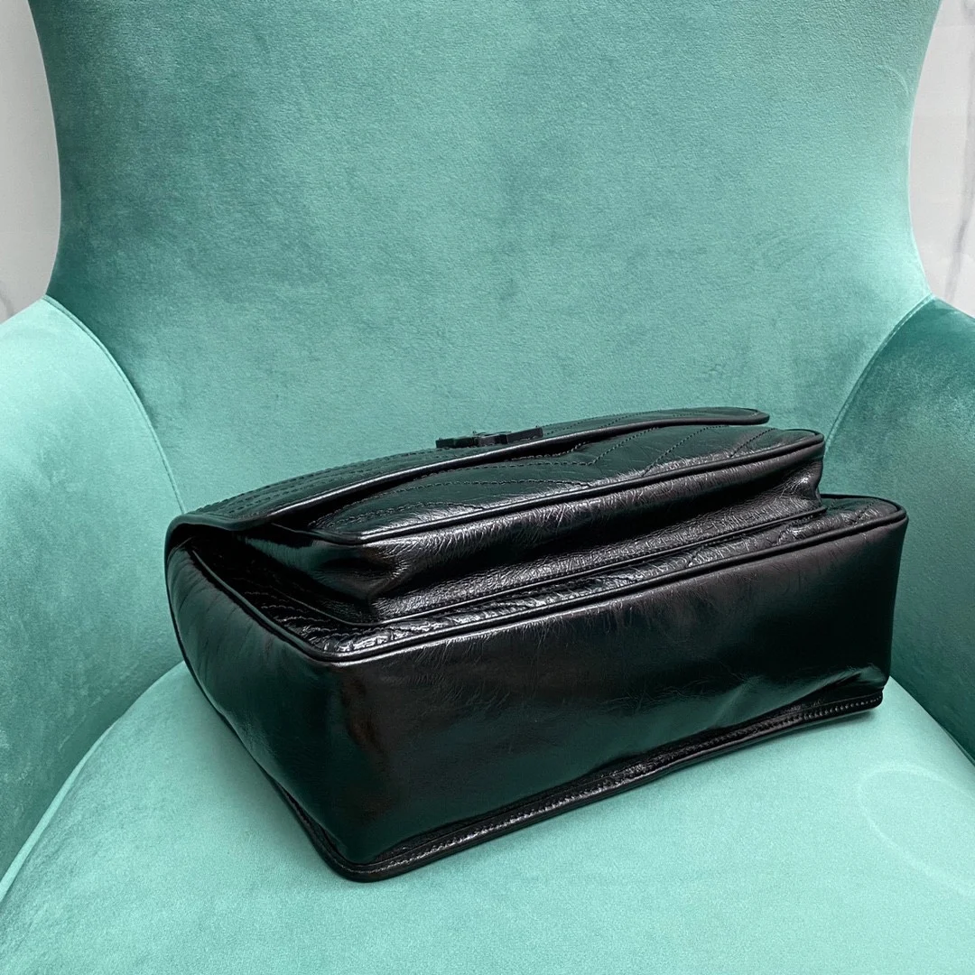 공장 생로랑 여성 니키 라지 체인 숄더백 그레이 498883