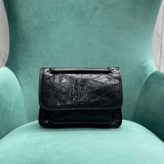 생로랑 니키 숄더 스몰 블랙 633160