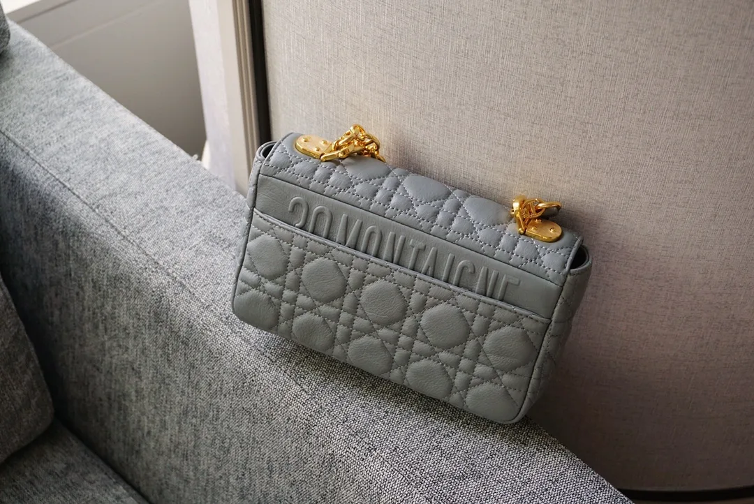 엔젤 공장 디올 카로 백 그레이 서플 까나쥬 송아지 가죽