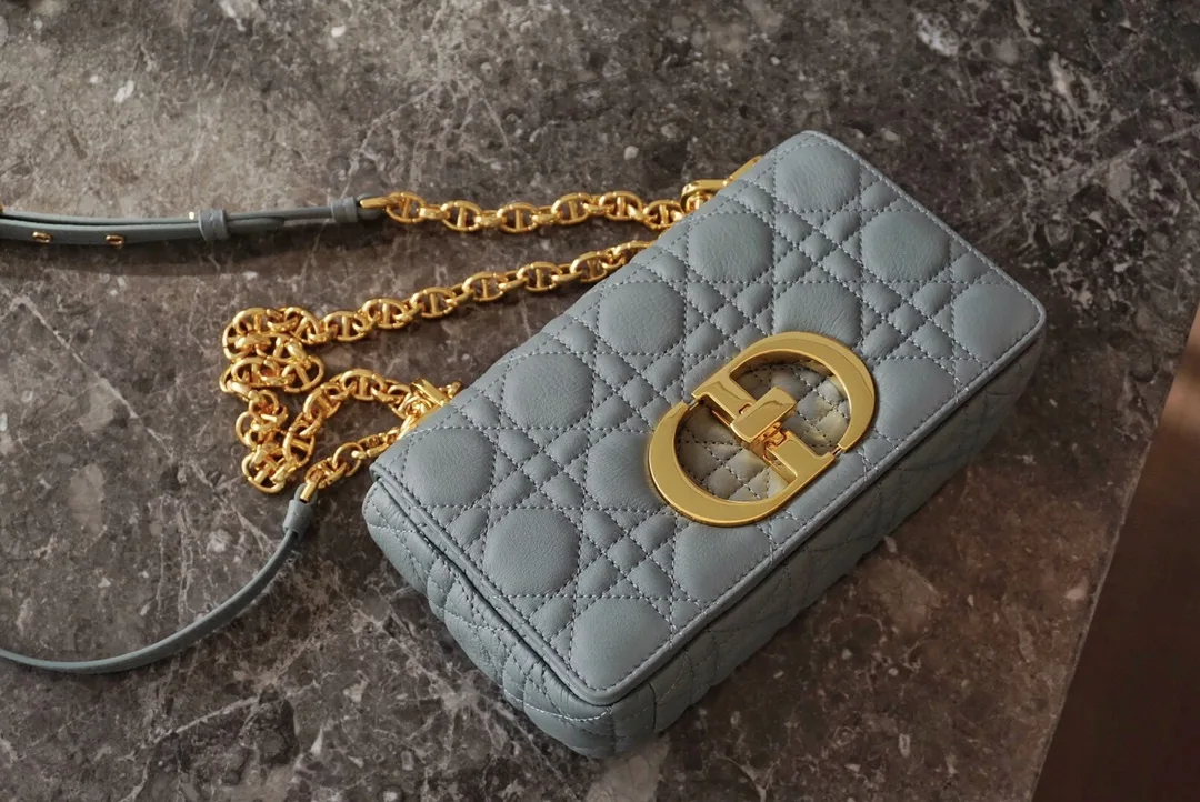 엔젤 공장 디올 카로 백 그레이 서플 까나쥬 송아지 가죽