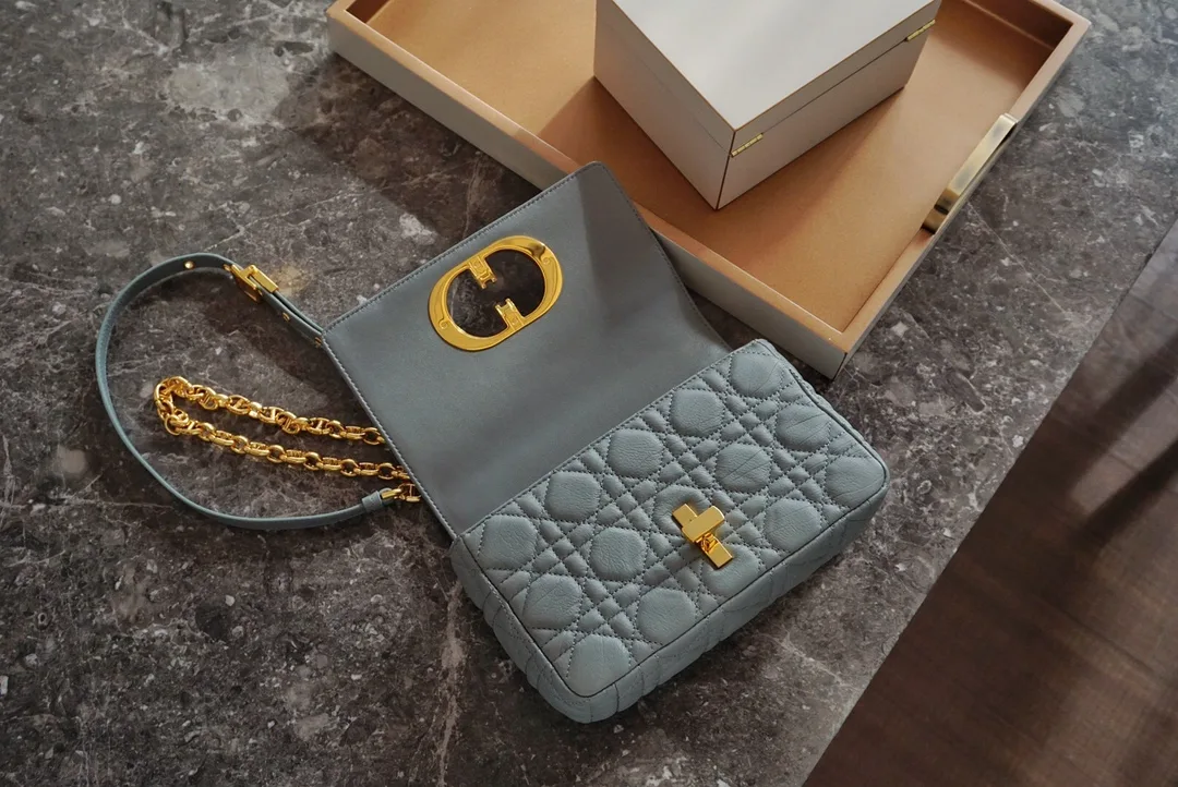 엔젤 공장 디올 카로 백 그레이 서플 까나쥬 송아지 가죽