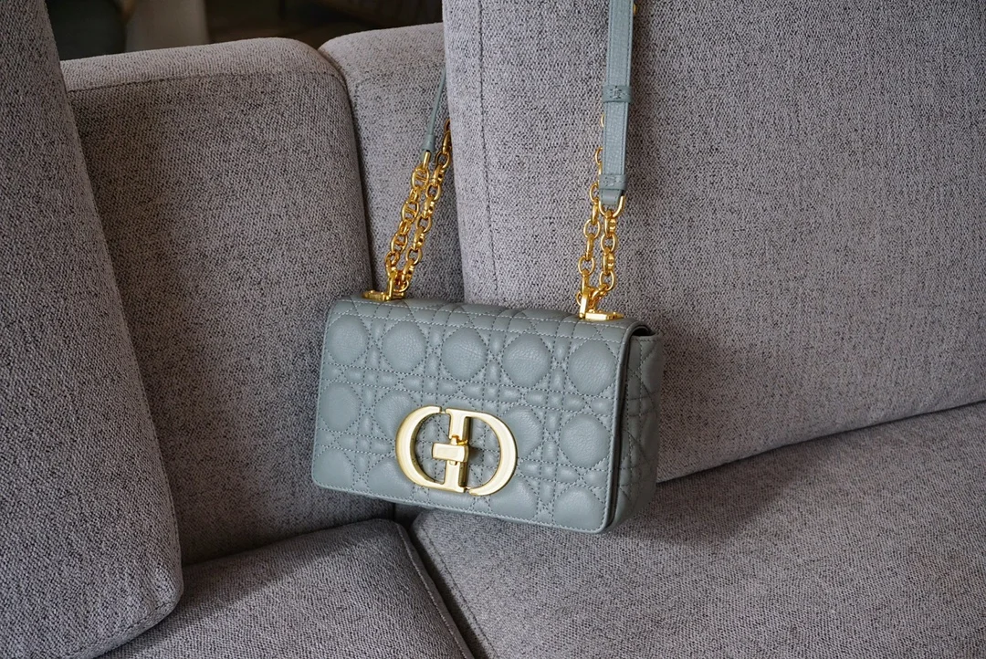 엔젤 공장 디올 카로 백 그레이 서플 까나쥬 송아지 가죽