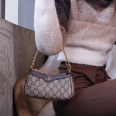 구찌 구찌 오피다아 스몰 핸드백 브라운 764960