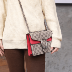 구찌 디오니소스 GG 수프림 미니 숄더백 레드 421970