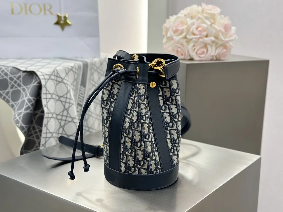 디올 스몰 백팩 오블리크 자카드 블루 서플 맥시까나쥬