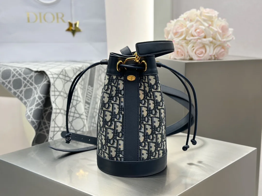 디올 스몰 백팩 오블리크 자카드 블루 서플 맥시까나쥬