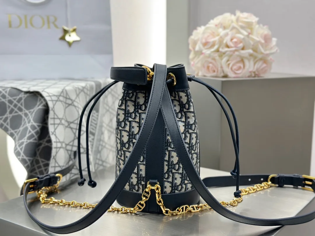 디올 스몰 백팩 오블리크 자카드 블루 서플 맥시까나쥬