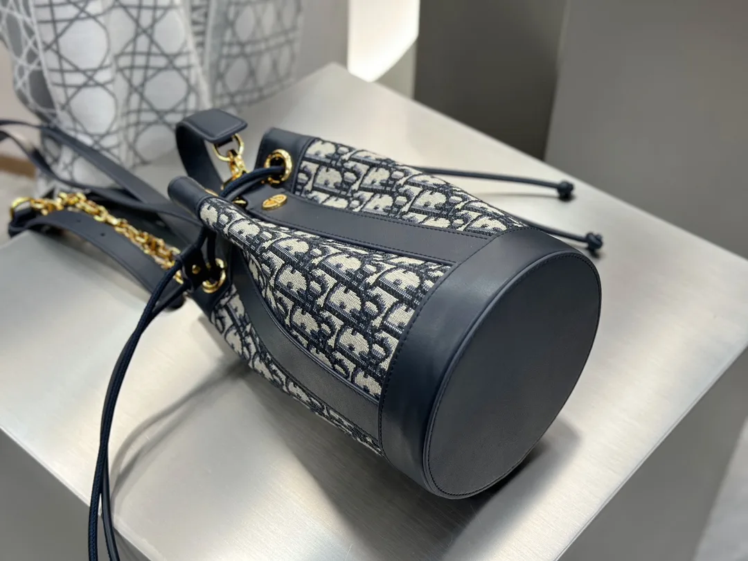 디올 스몰 백팩 오블리크 자카드 블루 서플 맥시까나쥬