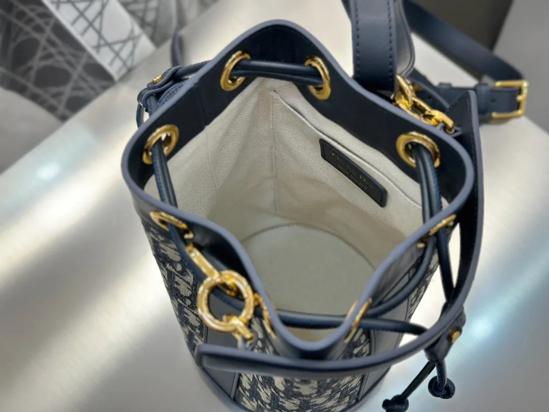 디올 스몰 백팩 오블리크 자카드 블루 서플 맥시까나쥬