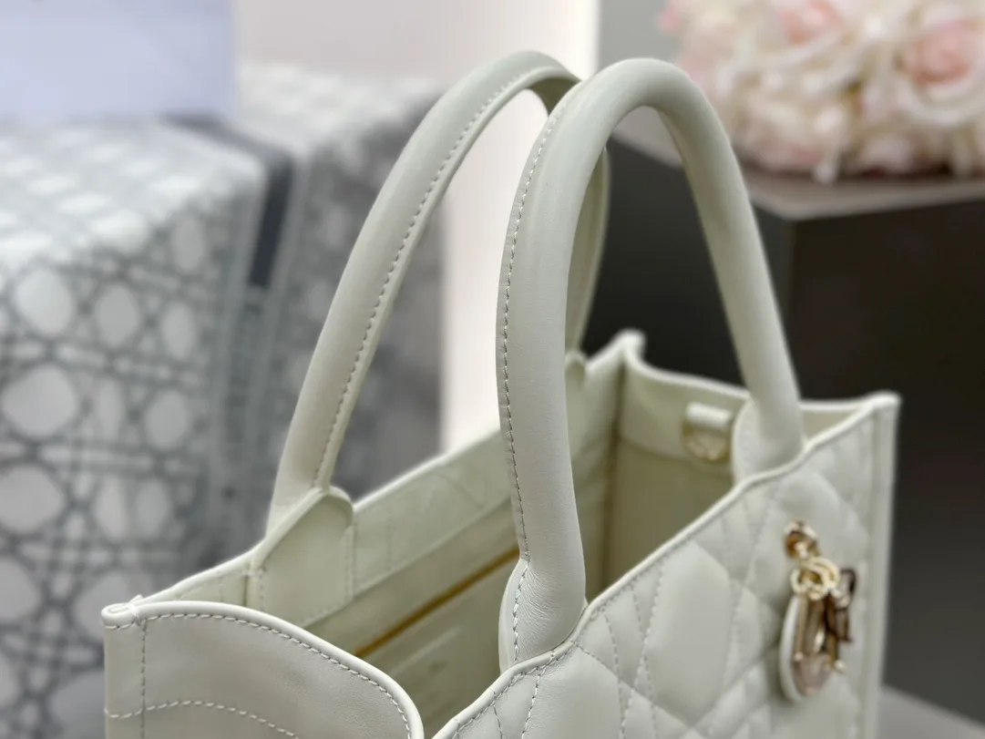 디올 스몰 북 토트백 매크로까나쥬 라떼