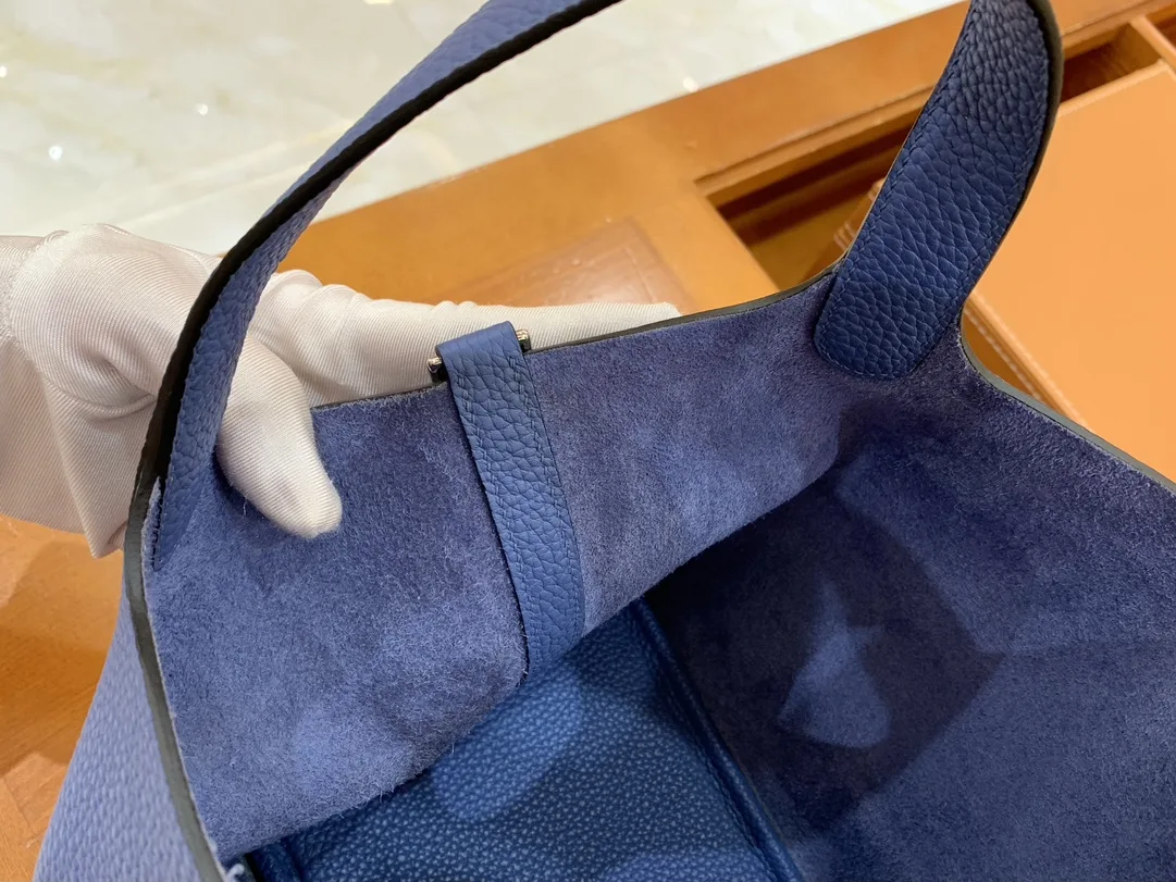 그린엘 에르메스 피코탄 18 브라이트 블루 골드 버클