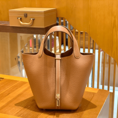 그린엘 에르메스 피코탄 18 골드 브라운 골드 버클