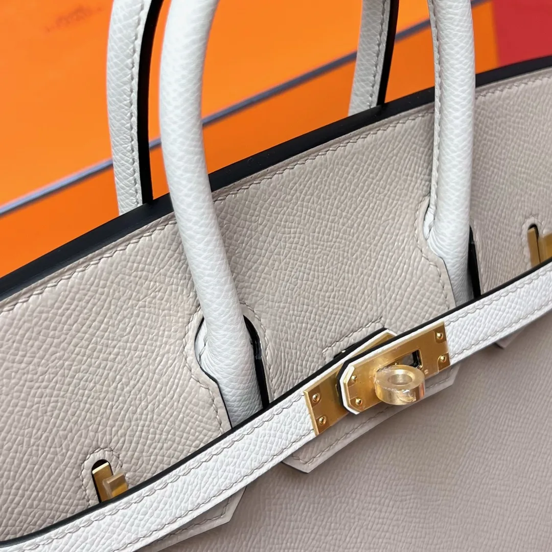 반수공 에르메스 버킨백 25 에토프 화이트 금장 엡송