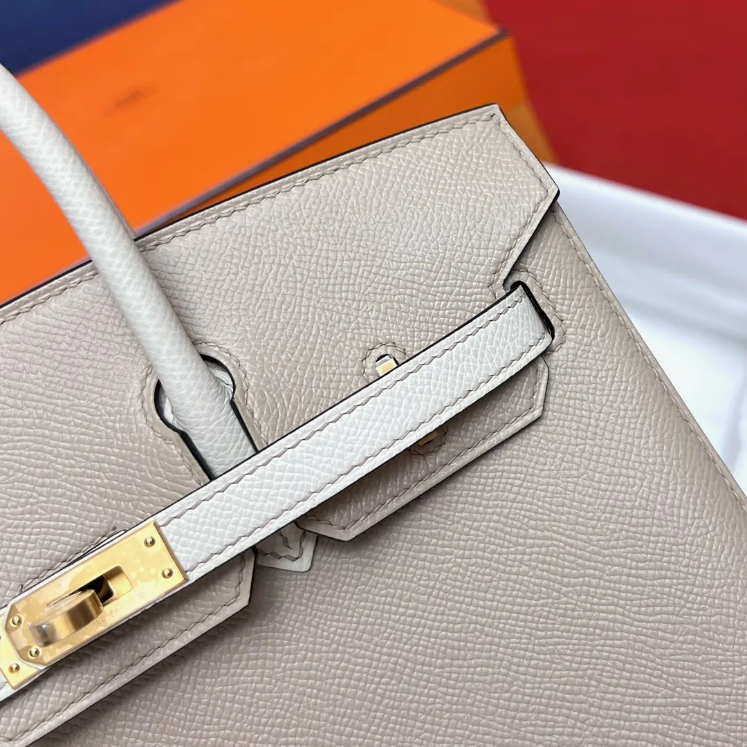 반수공 에르메스 버킨백 25 에토프 화이트 금장 엡송