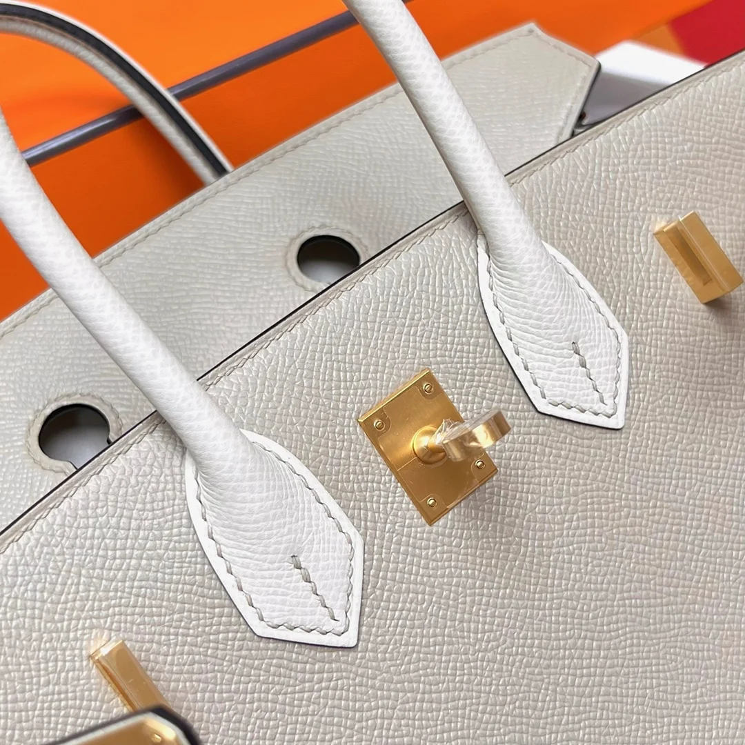 반수공 에르메스 버킨백 25 에토프 화이트 금장 엡송