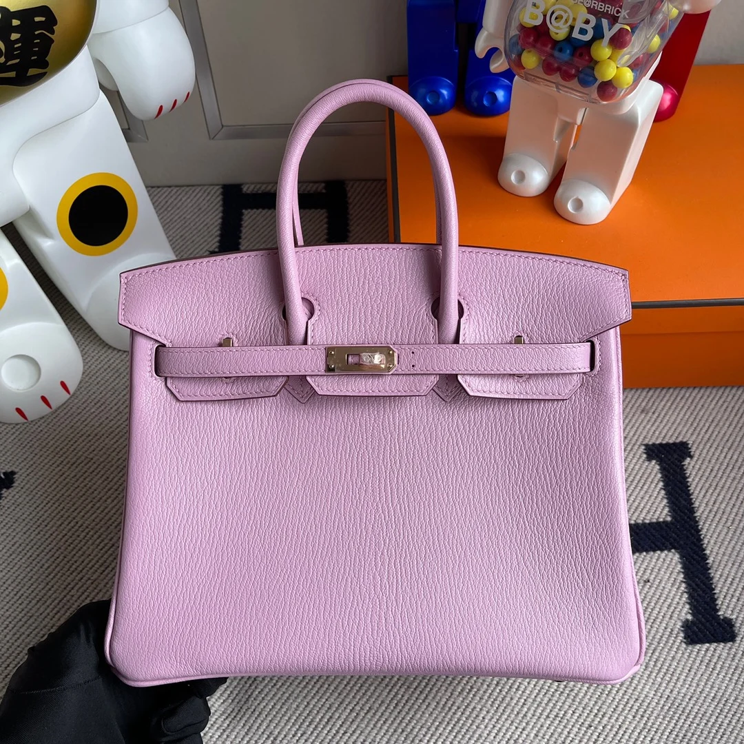 반수공 에르메스 버킨백 25 핑크퍼플 로즈골드 염소가죽