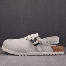 디올 x 버켄스탁 토키오 뮬 펠트 울 누벅 카프스킨 화이트