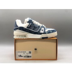 루이비통 LV 트레이너 스니커즈 모노그램 데님 블루