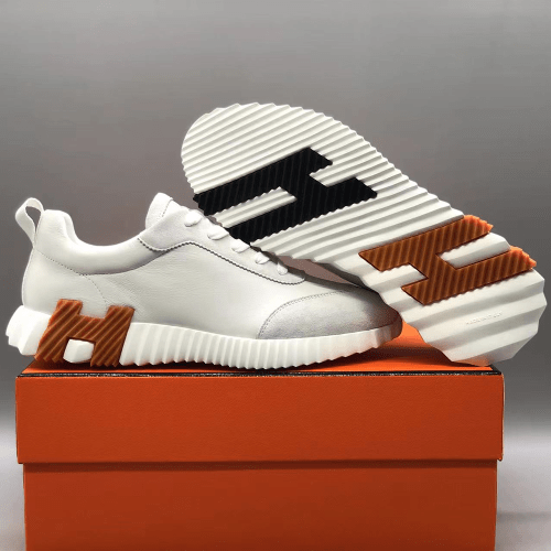 에르메스 바운싱 스니커즈 화이트 고트스킨 & 블랑