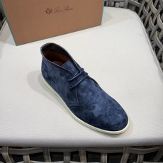 로로피아나 데저트 워크 스웨이드 추카 부츠 네이비