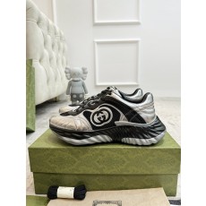 구찌 메시 남성 구찌 리플 스니커즈 실버/블랙