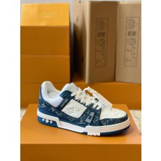 루이비통 LV 트레이너 스니커즈 데님블루